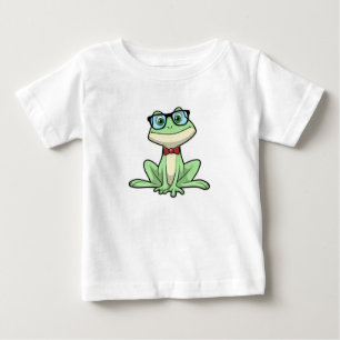 Camiseta Para Bebê Coluna de Óculos Estudantes do Nerd do sapo