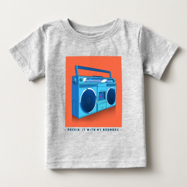 Camiseta Para Bebê Com a minha caixa (Frente)