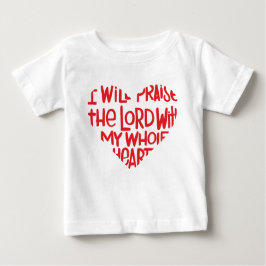 Camiseta Para Bebê Com todo o meu coração