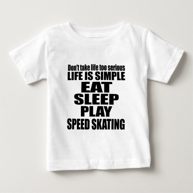 CAMISETA PARA BEBÊ COMA A PATINAGEM DA VELOCIDADE DO SONO (Frente)