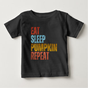 CAMISETA PARA BEBÊ COMA A REPETIÇÃO DE PUMPKIN DE SONO