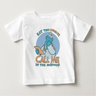 Camiseta Para Bebê Coma Dois Biscoitos, Me Ligue de Manhã