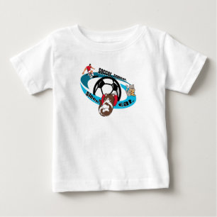 Camiseta Para Bebê Coma, durma, futebol, repita.