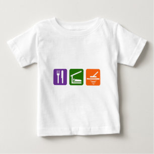 Camiseta Para Bebê Coma o detector de metais do sono