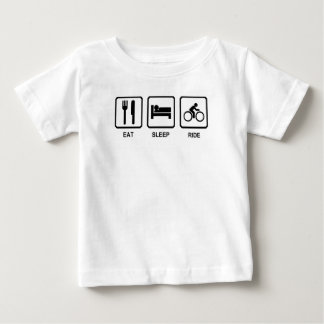 Camiseta Para Bebê Coma o Mountain bike preto do ciclo dos homens do