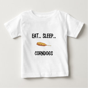 Camiseta Para Bebê Coma o sono CORNDOGS