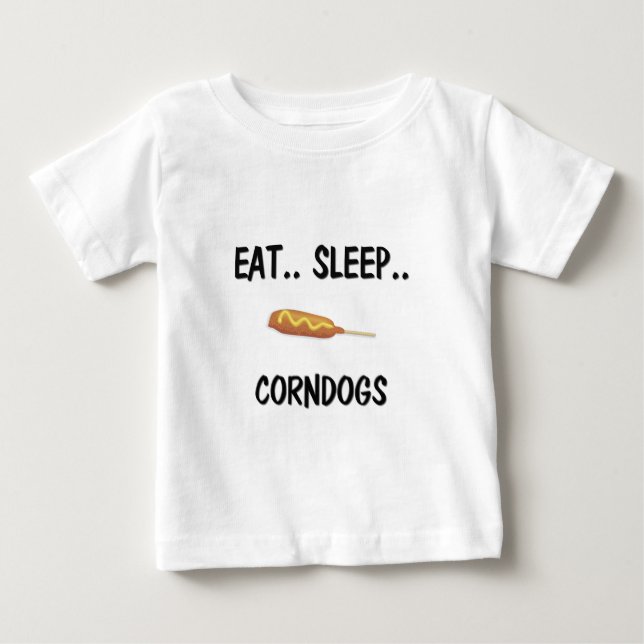 Camiseta Para Bebê Coma o sono CORNDOGS (Frente)