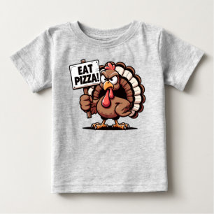 Camiseta Para Bebê Coma Pizza Turquia T Shirt