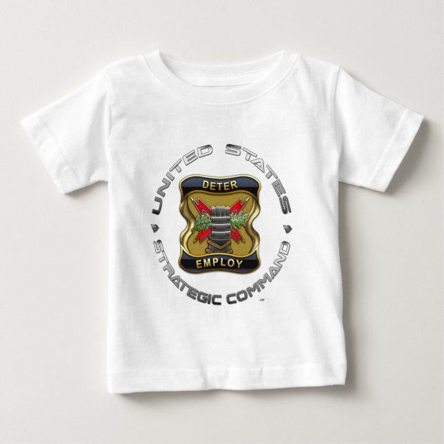 Camiseta Para Bebê Comando estratégico dos E.U. (Frente)