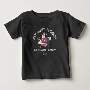 Camiseta Para Bebê Combinação de Férias de Praia da Família de Natal