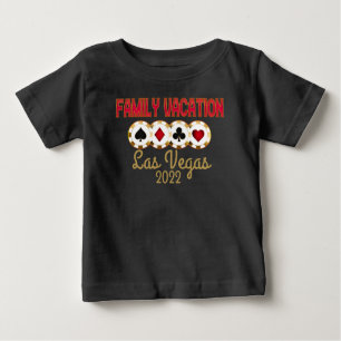 Camiseta Para Bebê Combinação de Grupo de Férias Familiares de Las Ve