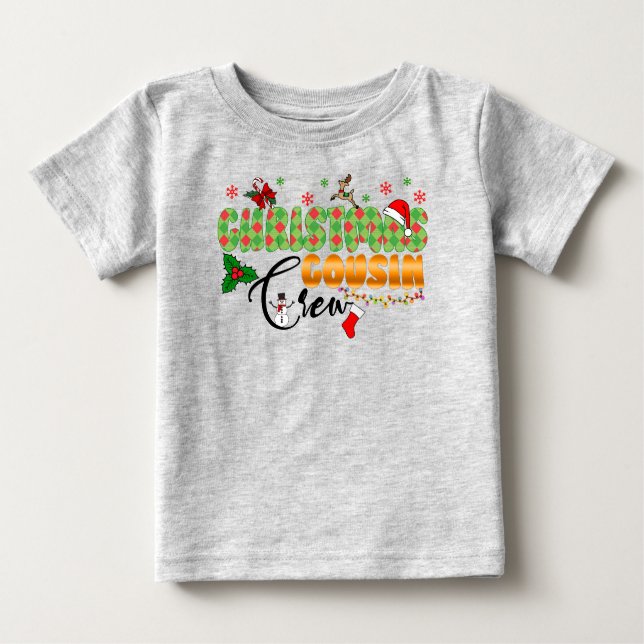 Camiseta Para Bebê Combinação de Reunião da Família Tripulante do Pri (Frente)