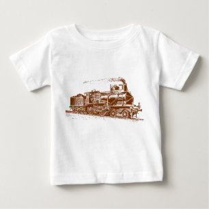 Camiseta Para Bebê Comboio 03 - Castanho-da-Noz
