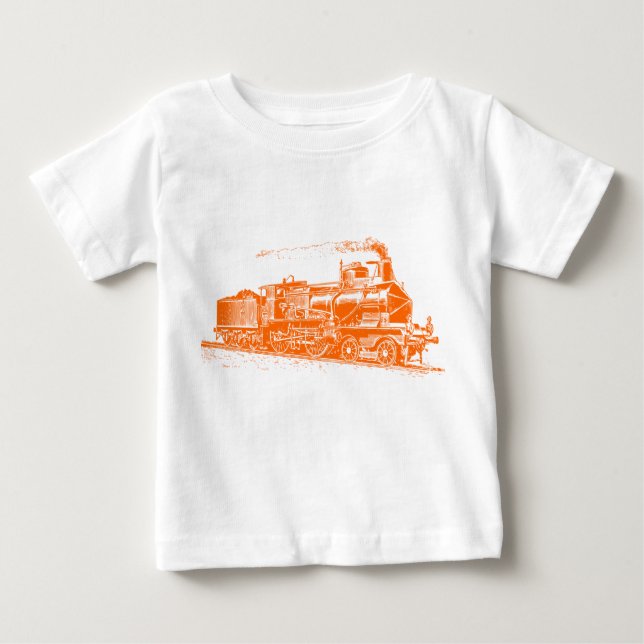 Camiseta Para Bebê Comboio 03 - Laranja (Frente)