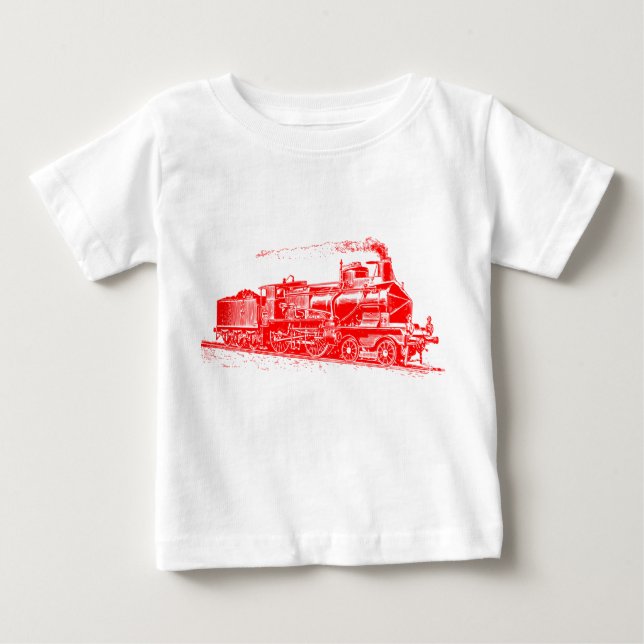 Camiseta Para Bebê Comboio 03 - Vermelho (Frente)