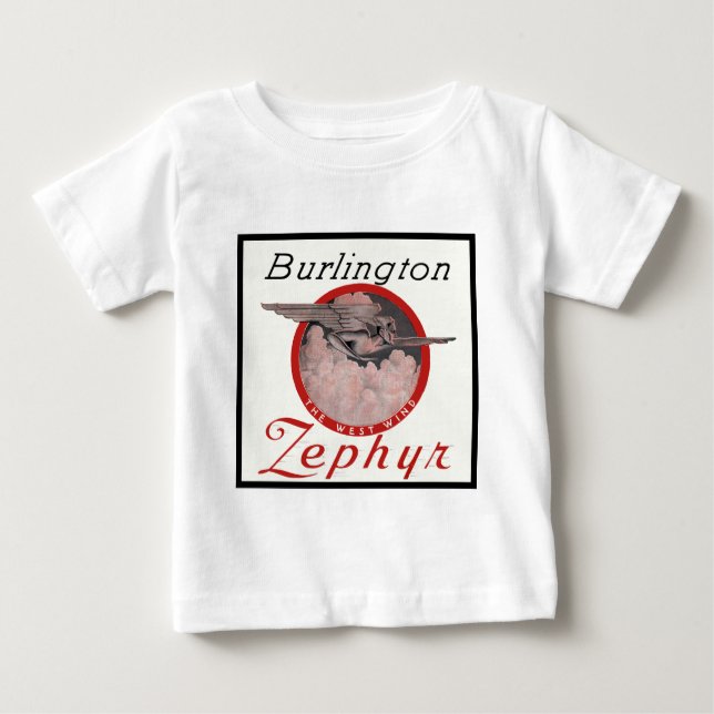 Camiseta Para Bebê Comboio Burlington Zephyr (Frente)