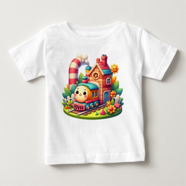 Camiseta Para Bebê Comboio de brinquedo para bebê-68959 (Frente)