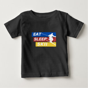 Camiseta Para Bebê Come Sleep Skii Baby