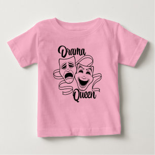Camiseta Para Bebê Comédia E Teatro Tragédia Máscara O Drama Rainha N
