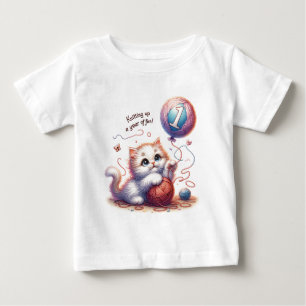 Camiseta Para Bebê Comemoração Puro: Diversão do Primeiro Ano!