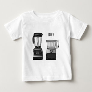 Camiseta Para Bebê Comida e ilustração do desenho do blender