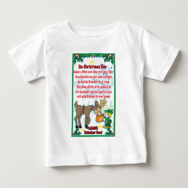 Camiseta Para Bebê Comida Magic Reindeer (Frente)