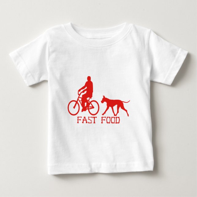 Camiseta Para Bebê Comida rápida (Frente)