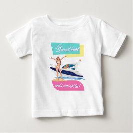 Camiseta Para Bebê como barco a velocidade