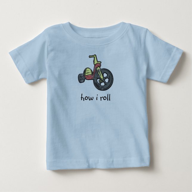 Camiseta Para Bebê como eu rolo (Frente)