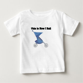 Camiseta Para Bebê Como eu rolo (carrinho de bebê)