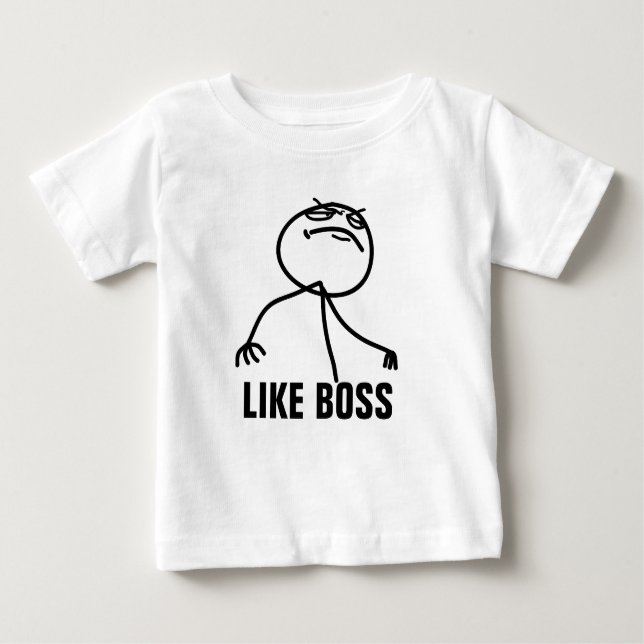 Camiseta Para Bebê Como o chefe (Frente)