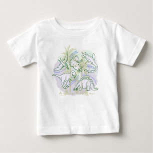 Camiseta Para Bebê Como se diz camiseta de bebê dos dinossauros?