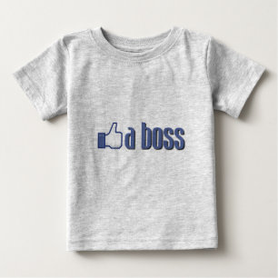 Camiseta Para Bebê Como um polegar do chefe