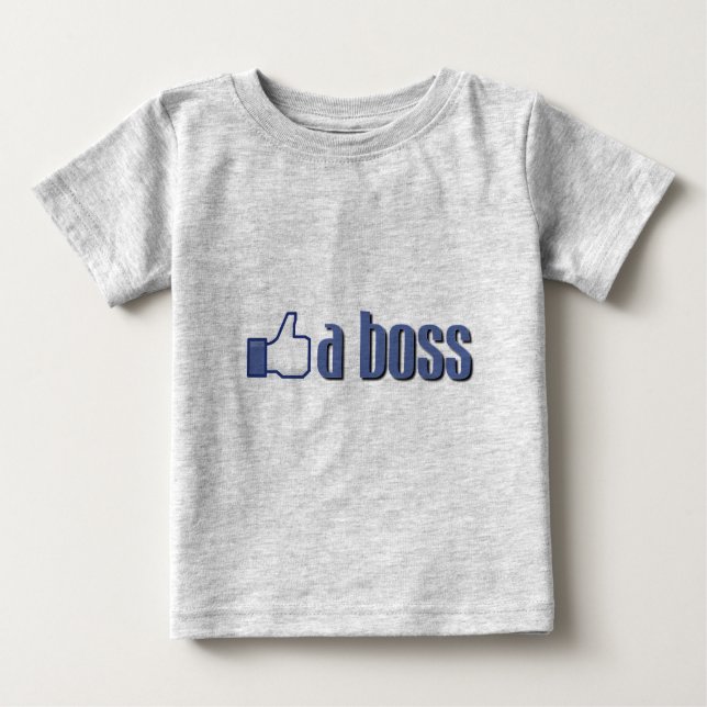 Camiseta Para Bebê Como um polegar do chefe (Frente)