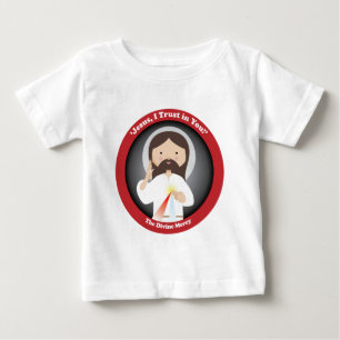 Camiseta Para Bebê Compaixão divino de Jesus