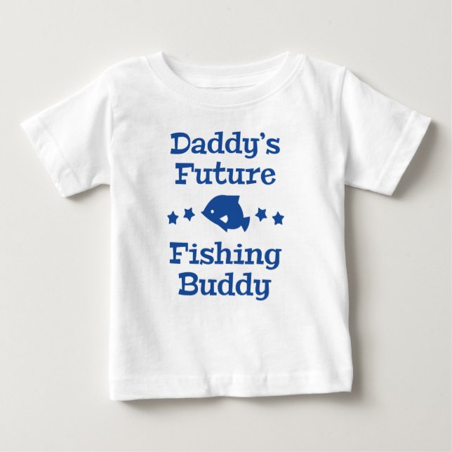 Camiseta Para Bebê Companheiro de Pesca Futuro do pai (Frente)