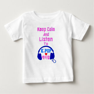 Camiseta Para Bebê companheiro ♥ fique calmo e ouça o KPop Toddler Ru