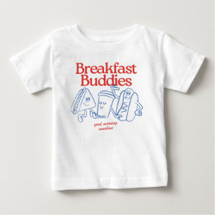 Camiseta Para Bebê Companheiros de café da manhã