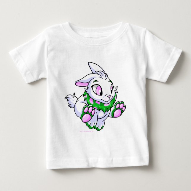 Camiseta Para Bebê Competindo Cybunny verde (Frente)