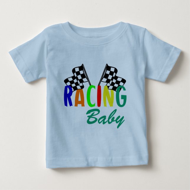 Camiseta Para Bebê Competindo o bebê (Frente)