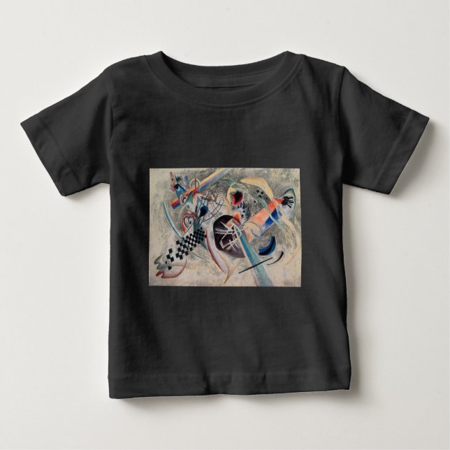 Camiseta Para Bebê Composição Abstrata de Kandinsky (Frente)