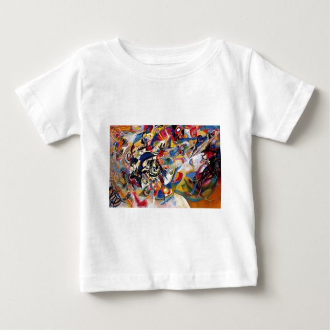 Camiseta Para Bebê Composição VII de Kandinsky (Frente)