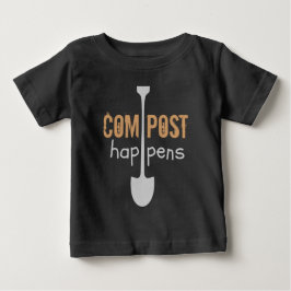 Camiseta Para Bebê Compostar Ocorre Múltipla Pá Humor