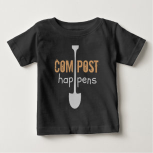 Camiseta Para Bebê Compostar Ocorre Múltipla Pá Humor