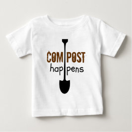 Camiseta Para Bebê Compostar Ocorre Múltipla Pá Humor