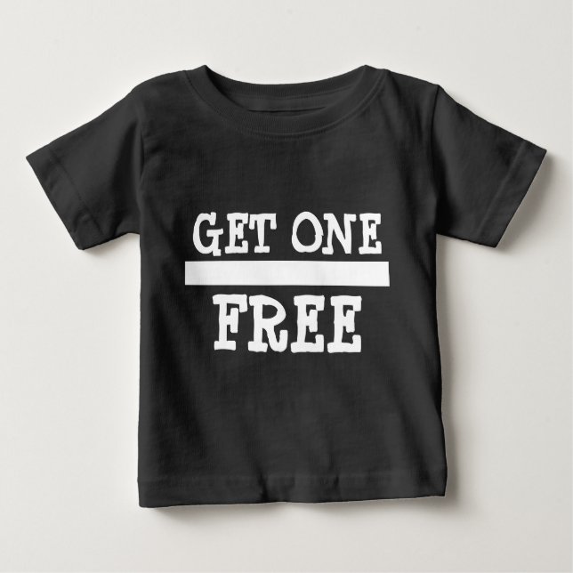Camiseta Para Bebê Comprar Gêmeo 2 Um Obter Um Gratuito (Frente)