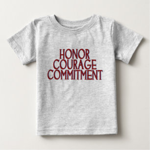 Camiseta Para Bebê Compromisso da coragem da honra