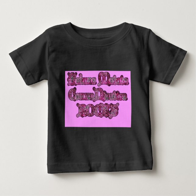 Camiseta Para Bebê Comunicação de Hakuna Matata ROCKS Art Impressão (Frente)