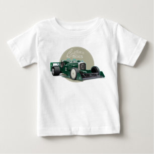 Camiseta Para Bebê Conceito de carro de corrida retrô personalizado