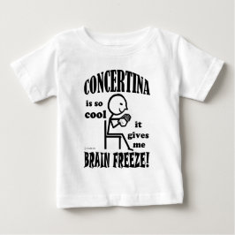 Camiseta Para Bebê Concertina, Congelamento Cerebral